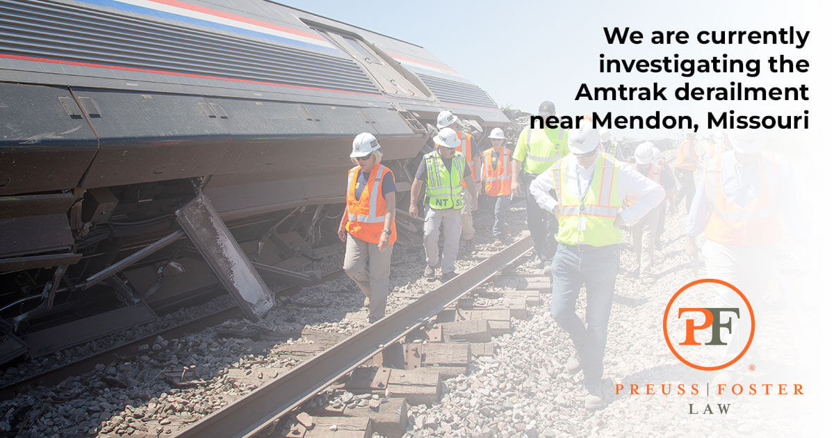 Mendon, MIssouri Amtrak Derailment Investigation - Preuss | Foster Law